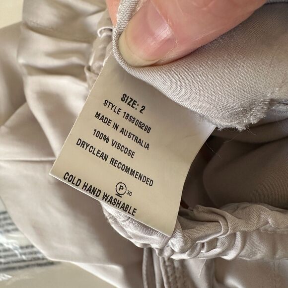 Manning Cartel Off-Duty Metallic Taupe Ruched Satin Drawstring Pocket Jogger 2 - Picture 11 of 15